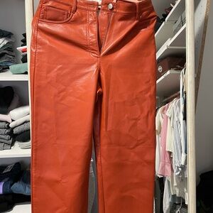 Aritzia Bold Orange Straight Leg Pants